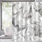 MitoVilla Grey Marble Shower Curtain Set, Luxury Waterproof Washable Fabric Shower Curtain for Bathroom Decor, 72 x 72