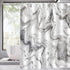 MitoVilla Grey Marble Shower Curtain Set, Luxury Waterproof Washable Fabric Shower Curtain for Bathroom Decor, 72 x 72
