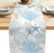 LXXTK Linen Coastal Table Runner 13x71 Inch Blue Teal Summer Beach Nautical Table