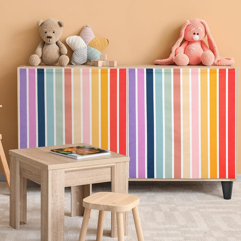 HunnmingRe 6 Pcs Classroom Cabinet Curtains for Shelves 24.02 x 24.61 Inch Self
