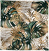 JanJCurt Summer 60x90in Tropical Palm Leaves Tablecloth, Hawaii Golden Green Tropical Leaves Botanical Table Cover