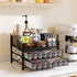 Countertop, Homsorout Coffee Bar Organizer - Coffee Station for Metal and Wood K Cup holder Storage Basket for Syrup