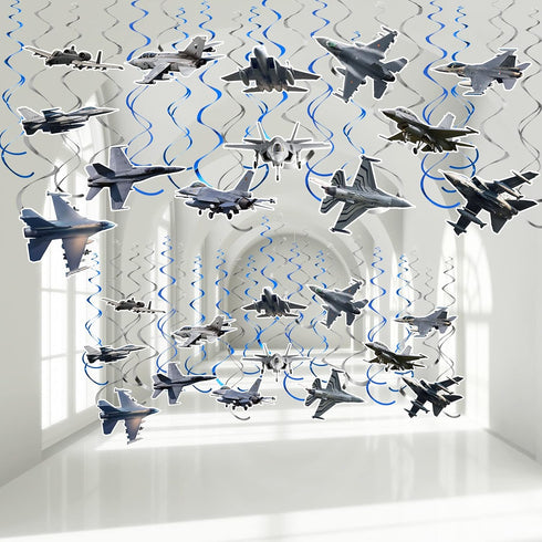 26 Pieces Airplane Hanging Swirl Decoration Hanging Swirls Supplies Cool Plane Hanging