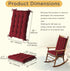 Set 1 Pack 20x20 Inch Rocking Chair Cushion Indoor Extra Large Rocking Chair Pads High Back Non Slip Textured Seat
