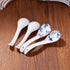 4 Pieces Japanese Soup Spoons, Ceramic Asian Soup Spoon Sets Suitable for Pho, Ramen, Noodles
