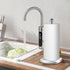 DAWNER Paper Towel Holder Countertop with Weighted Suction Cup Base, Stainless Steel Freestanding Stand for Kitchen