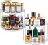 2 Set 2 Tier Non-Skid Acrylic Lazy Susan Turntable Organizer - Rotating