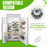 Compatible LED Light Bulb for GE Refrigerator, WR55X11132 WR55X25754, Chrome Color Cover Light Kit