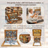 Silanit 6 400 10.2 9.1 3.1 Anxiety Bookshelf with Decorative Mini Lights and Mini Book Pieces, Miniature Bookshelf