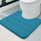 Buganda Memory Foam U-Shaped Contour Toilet Rugs, Non Slip Absorbent Bathroom Rugs for Toilet Base