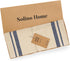 36 Inches 100% 14 36 Inch Solino Home Linen Striped Table Runner - Pure Linen Navy and Natural French Stripe Small