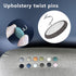 12 Colors Fabric Covered Button Twist Pins for Sofa, Upholstery, Armchair Caddies, Bed Skirts, Slipcovers (Rice White,