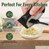 Pomyter Garlic Press Rocker, Stainless Steel Garlic Mincer and Garlic Crusher, Easy-Squeeze Garlic Tool with Peeler