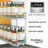 4-3/8 inch 2 LYNK PROFESSIONAL Pull Out Spice Organization for Cabinets - Wide Spice Rack for Inside Cabinets, Slide