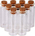 MaxMau 24 Sets Tiny Vials 15ml Mini Glass Bottles with Cork Stoppers for Wedding Favors Art Crafts DIY Decoration