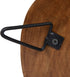 Rustic Paulownia Wood Pedestal Stand - Dark Brown