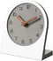 Wooden Silent Non-Ticking Battery Operated Clock - Decorative Small Mini Analog for Home and Office (White)