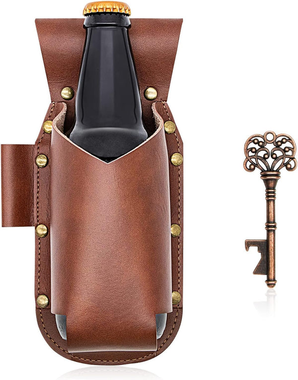 Beer Holster for Men, Hands-Free Beer Gift with Bottle Opener, Ideal for Parties, Barbecues, Camping