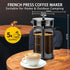 French Press Coffee Maker (34oz, 1 Quart, 5-6 Cup) with 4 Filters, Heat Resistant Borosilicate Glass, Cold Brew Gifts