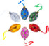 Multicolor Flowers on White Glass Egg Ornament, 4 Inches