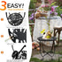Fashion&cool 17Inch) (1) Patio Side Table, Weather Resistant Metal Side Table, Small Round Outdoor End Table Accent