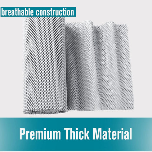 Shelf Drawer Liner Non-Adhesive Non Slip Durable, Long Size 12 in X 20ft for Drawers, Shelves, Cabinets, Storage, Beige