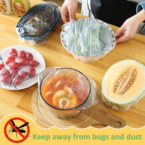 100 Bowl Covers for Bread Proofing, Large Plastic Wrap for Sourdough Baking, Reusable Plate Covers