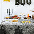 Halloween Tablecloth - Gothic Black Lace Spider Web Table Cover for Masquerade, Dinner Party, 53x68 Inches