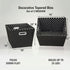 19KDBLK-1 2 Pack Set Household Essentials Medium Tapered Decorative Storage Bins | Cubby Baskets | Black and White