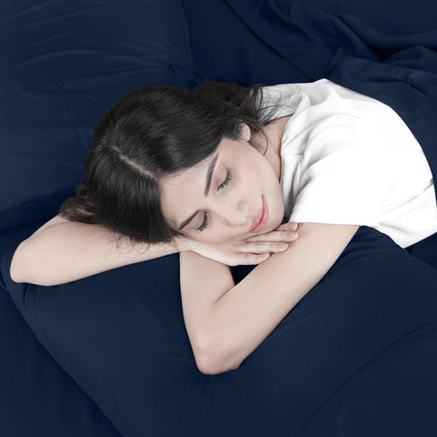 Utopia Bedding Twin XL Sheet Set, 3 Piece Microfiber Bed Sheets, Navy Blue, Includes Fitted, Flat Sheet, Pillowcase