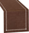 Grelucgo Small Short Hemstitch Table Runner – Chocolate Brown Dresser Scarf, Solid Color (14 x 48 inch)