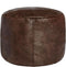 Thgonwid Unstuffed Faux Leather Pouf Cover, Handmade Footstool Ottoman Storage Solution, Floor