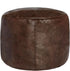 Thgonwid Unstuffed Faux Leather Pouf Cover, Handmade Footstool Ottoman Storage Solution, Floor