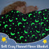 2 47 59 Inch Pcs Glow in the Dark Throw Blanket Christmas Birthday Gifts for Kids, Flannel Fleece Soft Warm Kid Throw