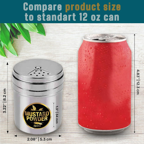 12-pack 6oz Set -192 CUSINIUM Metal Seasoning Containers with Adjustable Lid Labels + Marker - Spice Jars Organizers