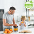 Electric Juicer for Max Juice Yield, Citrus Juicer with 2 Cones, 40W Automatic Lever Press Extractor
