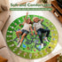 Mat,47x47'' Kids City Road Car Play Rug Round ABC Alphabet Educational Play Non-Slip Town City Map Kids Rug for Bedroom