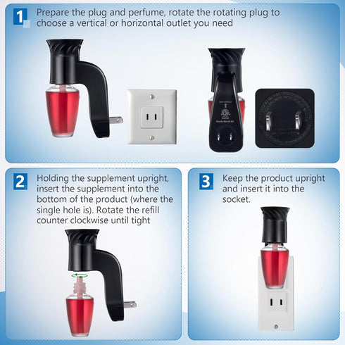 2 Pcs Wall Fragrance Plug with Night Light - Compatible with Bath and Body Works WallFlower Fragrance