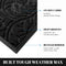 Yimobra Sturdy Door Mat, Heavy Duty Welcome Mats for Home Entrance, Weather Resistant Easy Clean (Black)