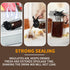 Cold Brew Coffee Maker Pitcher, 32oz Thick Glass Mason Jar with Spout Lid, Stainless Steel Filter for Iced Brew Coffee