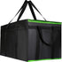 2 Pack XXXL-Large Insulated Grocery Shopping Bags, Green, Reusable Bag,Thermal Zipper,Collapsible,Tote,Cooler,Food