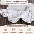 kilofly Crochet Cotton Lace Table Placemats Doilies, 4pc, White, Blossoms, 10 inch