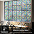 FEOMOS Stained Glass Window Film | Colorful Lattice Window Privacy Films | Anti UV 29.5 x 78.7 inches