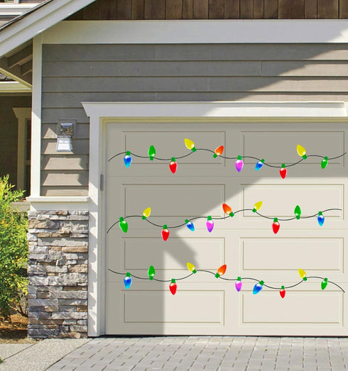90PCS Christmas Car Refrigerator Decorations, 42 Reflective Bulb Light Shaped Magnets, 48 Magnetic Wires Ornaments Set