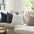 Pack 4 18x18 Inch MIULEE of Decorative Textured Boucle Throw Pillow Covers Blue Gray Accent Solid Pillow Cases Soft