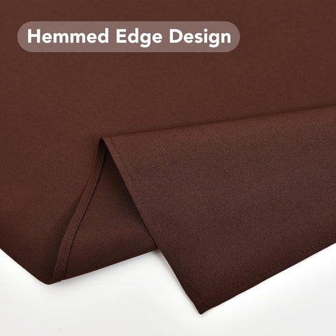 36x36 inch, NEWISHER Chocolate Square Tablecloth Heavy Duty Polyester Fabric Table Cloth, Washable Solid Reusable Table
