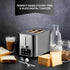Bread Toaster 2 Slice - Touchscreen Stainless Steel Toaster with 6 Settings, LED Display, Digital Toaster for Bagels &
