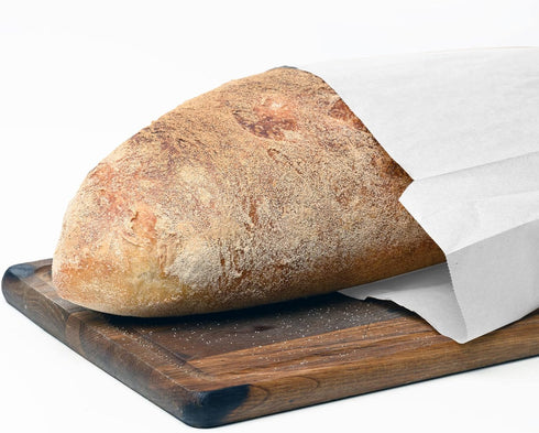 5.25" 3.25" 18" (Pack 50) MT Products White Paper Bread Bags for Homemade Bread - x x of - Made in USA