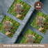 3dRose Bunny Rabbit in Autumn Ceramic Tile Coasters, Set of 4