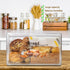 RISICULIS 2PCS Countertop, Counter, Large Bread Box for Stackable Double Layer Storage Container, Clear Boxes